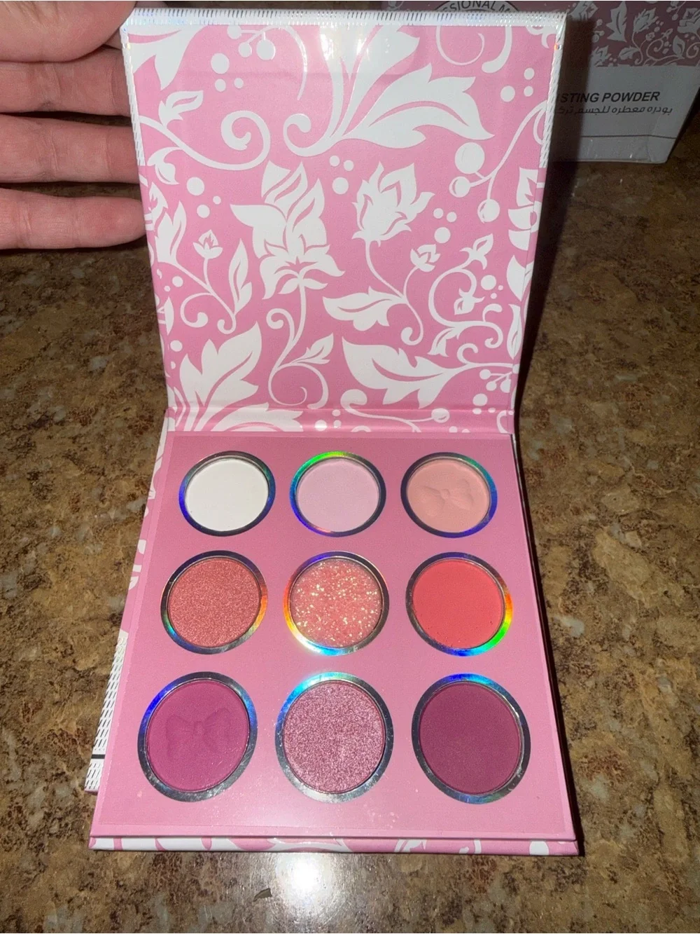 *YARA BUNDLE* - Yara Diamond Beauty Dusting Powder, Eyeshadow Palette - Pink